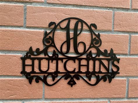 metal hanging house name signs|personalized metal name signs.